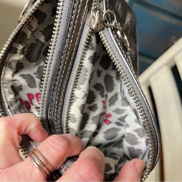 Coach Poppy Gunmetal Wristlet, EUC, clean bright interior, tag inside, 8 x5”